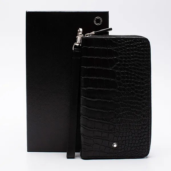 Ví Cầm Tay MontbLanc Meisterstuck Selection Leather Travel Wallet 126648 Màu Đen