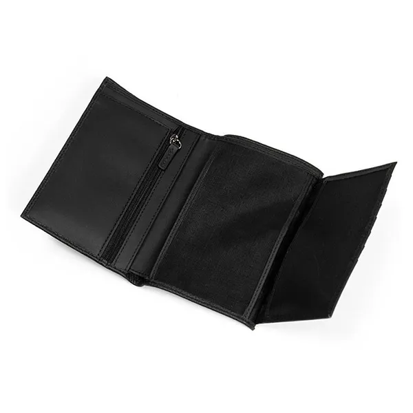Ví Nam Lacoste Men's Crocodile Grained Leather Foldable Wallet NH3710 - 000 Màu Đen