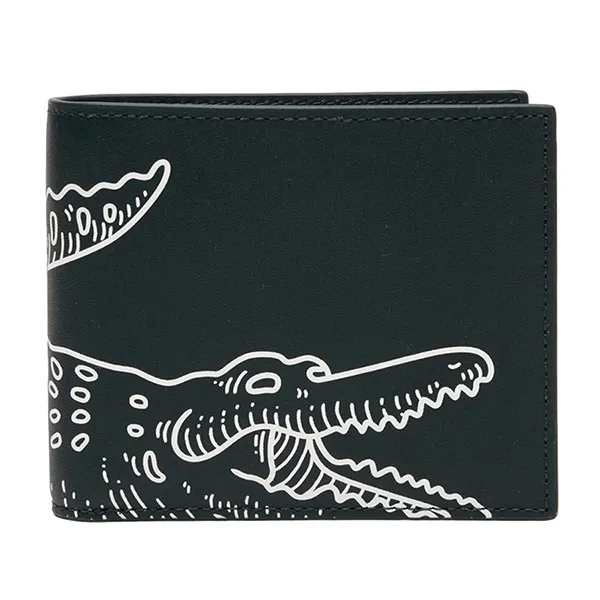Ví Nam Lacoste Men's Small Contrast Print Wallet NH4294FW-L67 Màu Xanh