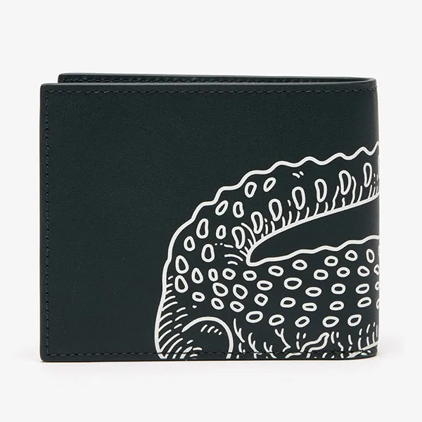Ví Nam Lacoste Men's Small Contrast Print Wallet NH4294FW-L67 Màu Xanh