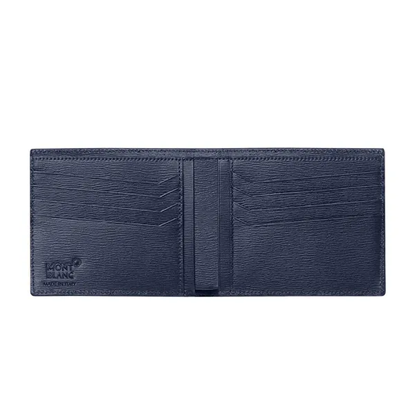 Ví Nam MontbLanc 4810 Westside 8cc Wallet MB118656 Màu Xanh Navy - Túi xách - Vua Hàng Hiệu
