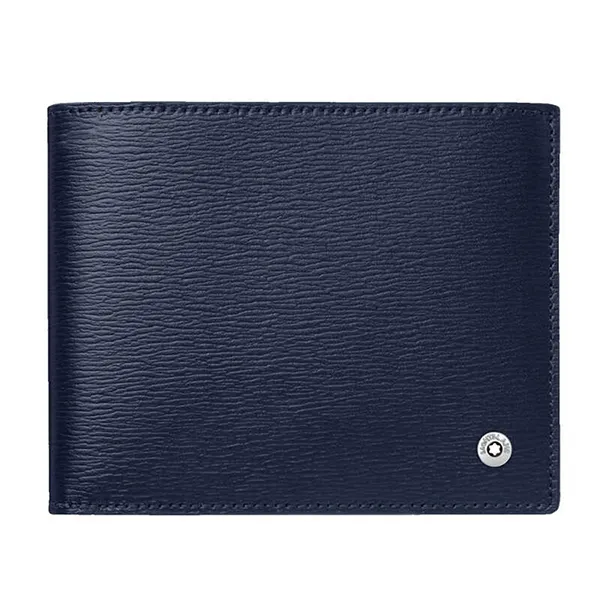 Ví Nam MontbLanc 4810 Westside 8cc Wallet MB118656 Màu Xanh Navy - Túi xách - Vua Hàng Hiệu