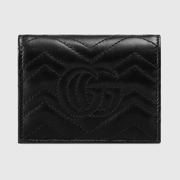 Ví Nữ Gucci GG Marmont Card Case Wallet 466492 DTD1T 1000 Màu Đen