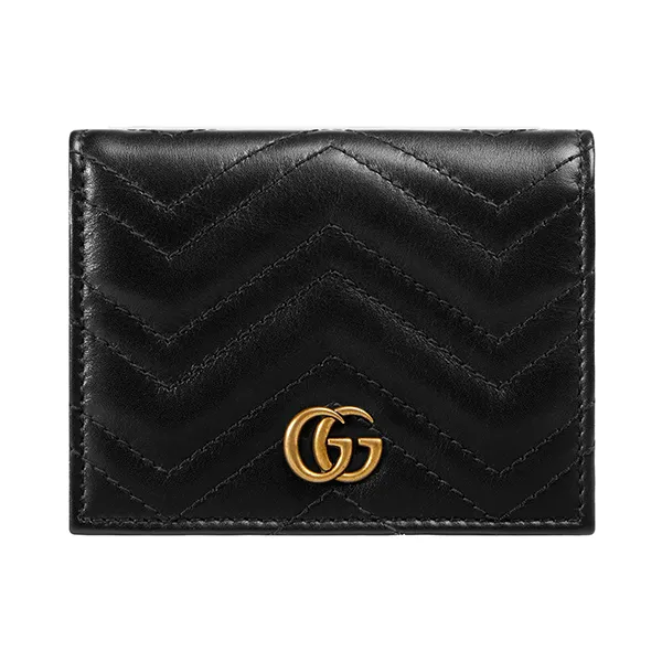 Ví Nữ Gucci GG Marmont Card Case Wallet 466492 DTD1T 1000 Màu Đen