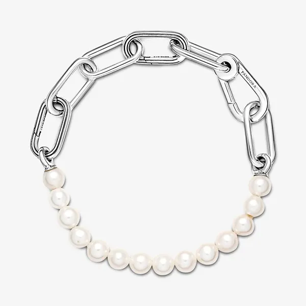 Vòng Đeo Tay Nữ Pandora ME Treated Freshwater Cultured Pearl Bracelet 599694C01 Màu Bạc