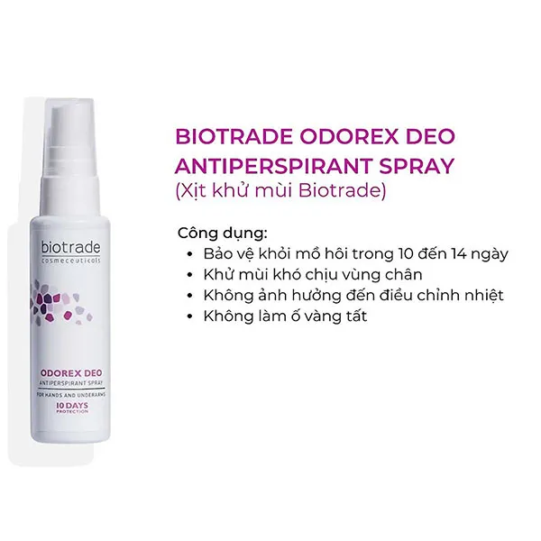 Xịt Khử Mùi Biotrade Odorex Deo Antiperspirant Spray 40ml - 4
