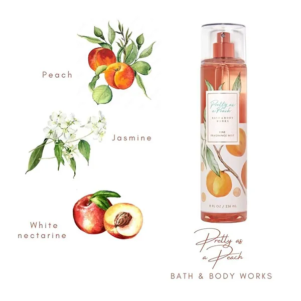 Xịt Thơm Toàn Thân Bath & Body Works Pretty As A Peach 236ml - 3