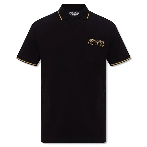 Áo Polo Nam Versace Jeans Couture 72GAGT01 Màu Đen Size XS