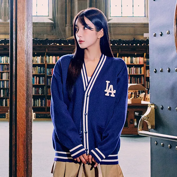 Áo Cardigan MLB Varsity LA Dodgers 3AKCV0134-07NYS Màu Xanh Navy - Thời trang - Vua Hàng Hiệu