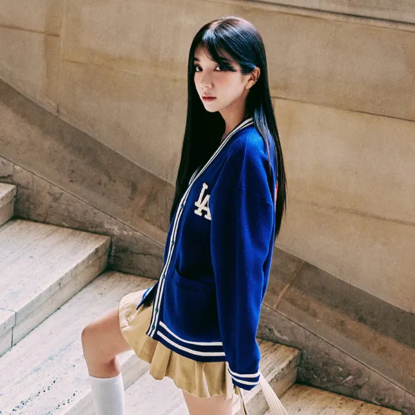 Áo Cardigan MLB Varsity LA Dodgers 3AKCV0134-07NYS Màu Xanh Navy - Thời trang - Vua Hàng Hiệu