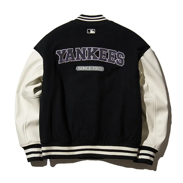 Áo Bomber MLB Wappen Play Wool Varsity Varsity New York Yankees 3AJPV0234-50BKS Màu Đen