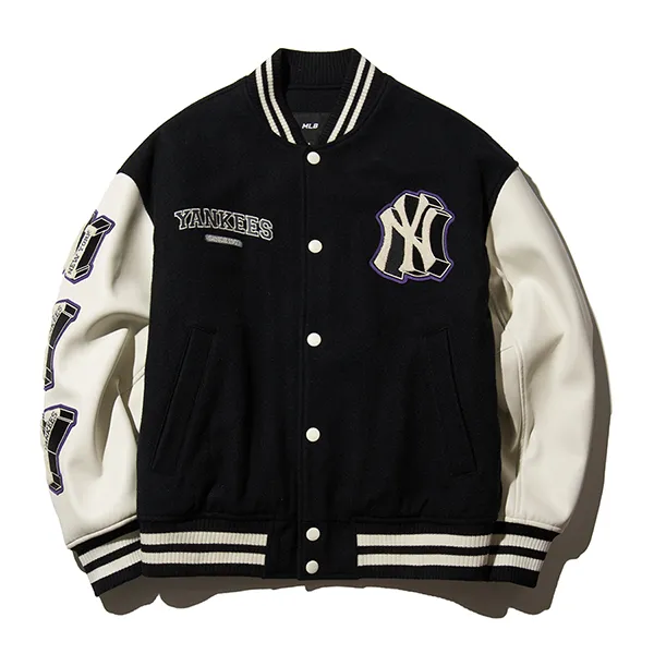 Áo Bomber MLB Wappen Play Wool Varsity Varsity New York Yankees 3AJPV0234-50BKS Màu Đen