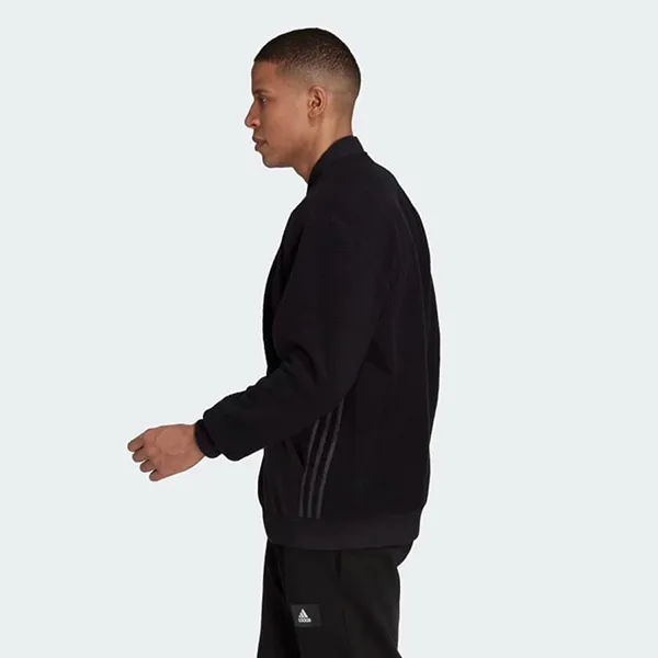 Áo Bomber Nam Adidas Sherpa Holiday Pack Essentials HL6920 Màu Đen - Thời trang - Vua Hàng Hiệu