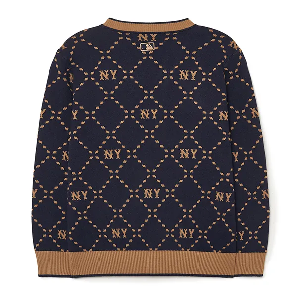 Áo Cardigan Trẻ Em MLB Dia Monogram Allover Cardigan New York Yankees 7AKCMD134-50NYD Màu Xanh Navy