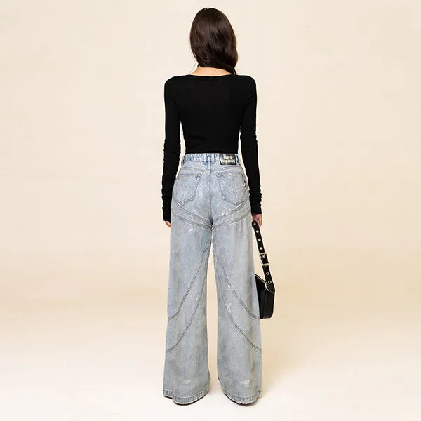 Áo Croptop Nữ SMFK Black Wildworld Baroque Emblem ULS13B Màu Đen