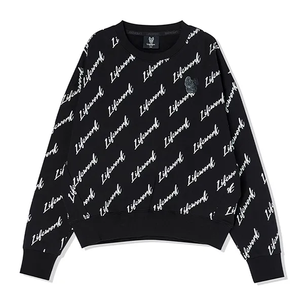 Áo Dài Tay LifeWork Sweatshirt Monogram LW233MT705 Màu Đen - Thời trang - Vua Hàng Hiệu