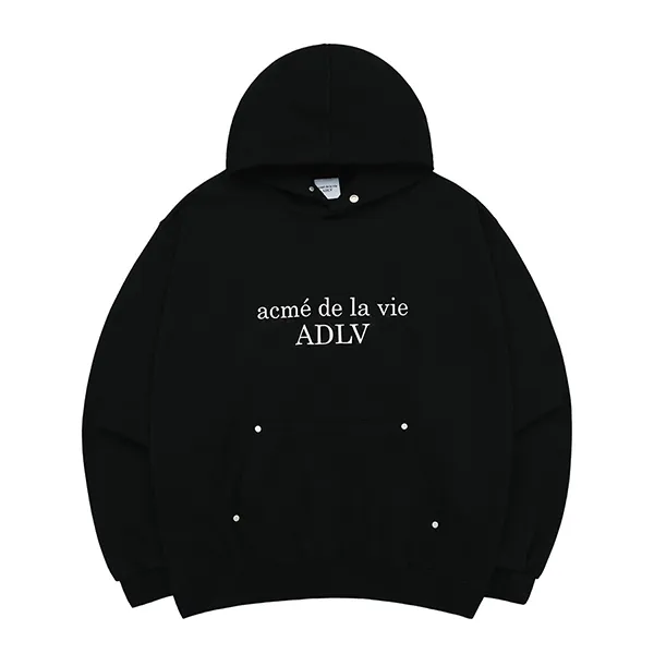 Áo Hoodie Acmé De La Vie ADLV Basic Logo Rivet Point Hoodie Black Màu Đen Size 1 - Thời trang - Vua Hàng Hiệu
