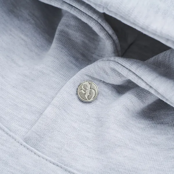 Áo Hoodie Acmé De La Vie ADLV Basic Logo Rivet Point Hoodie Melange Màu Xám Size 1