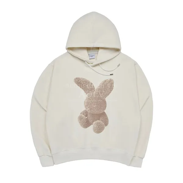 Áo Hoodie Acmé De La Vie ADLV Fuzzy Rabbit Màu Kem