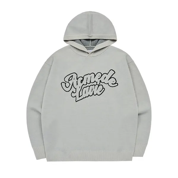 Áo Hoodie Acmé De La Vie ADLV Round Logo Knit Grey Màu Xám - Thời trang - Vua Hàng Hiệu