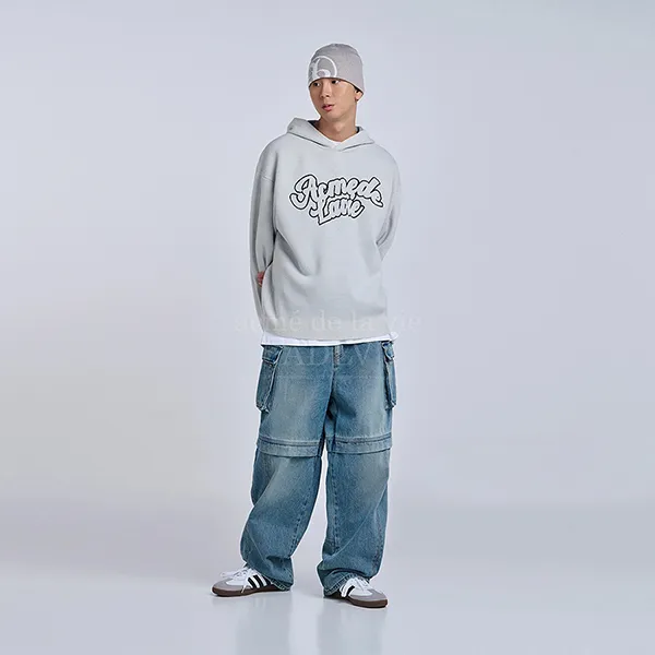 Áo Hoodie Acmé De La Vie ADLV Round Logo Knit Grey Màu Xám - Thời trang - Vua Hàng Hiệu