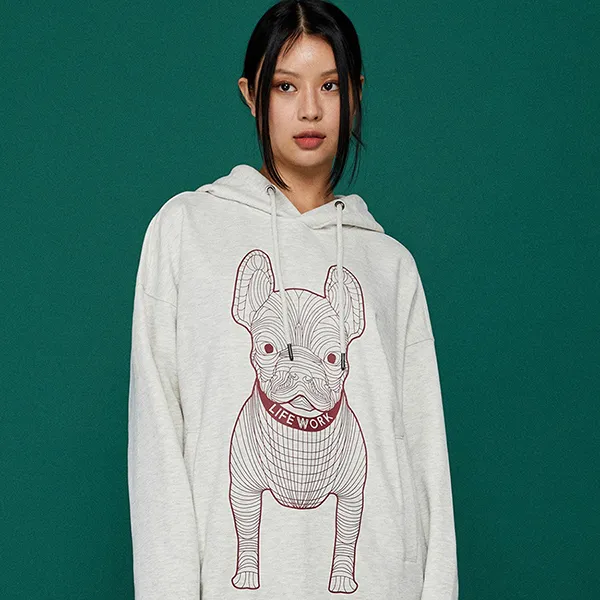 Áo Hoodie LifeWork Big Ladok Hoodie LW235HD990 Màu Xám Nhạt