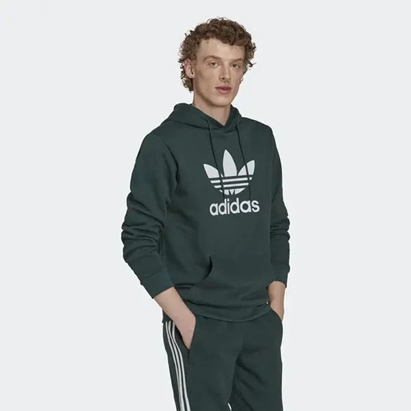 Áo Hoodie Nam Adidas Trefoil HK7270 Màu Xanh Rêu Size XS - Thời trang - Vua Hàng Hiệu
