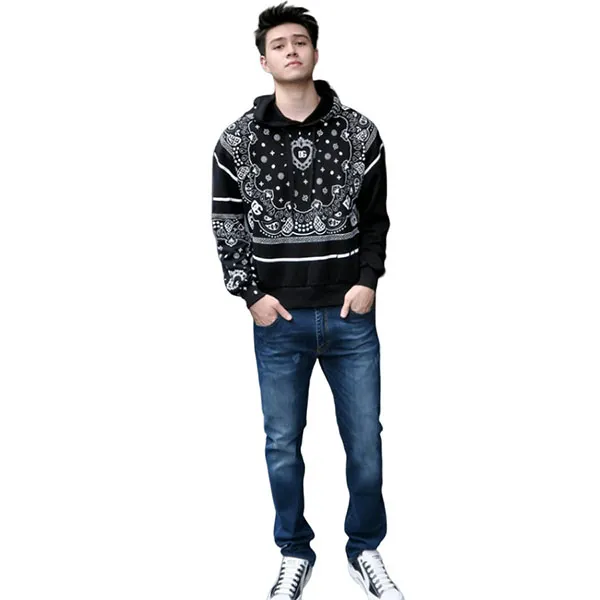 Áo Hoodie Nam Dolce & Gabbana D&G Black Banada Jersey Printed G9XN7T G7C9Z S9000 Màu Đen - Thời trang - Vua Hàng Hiệu