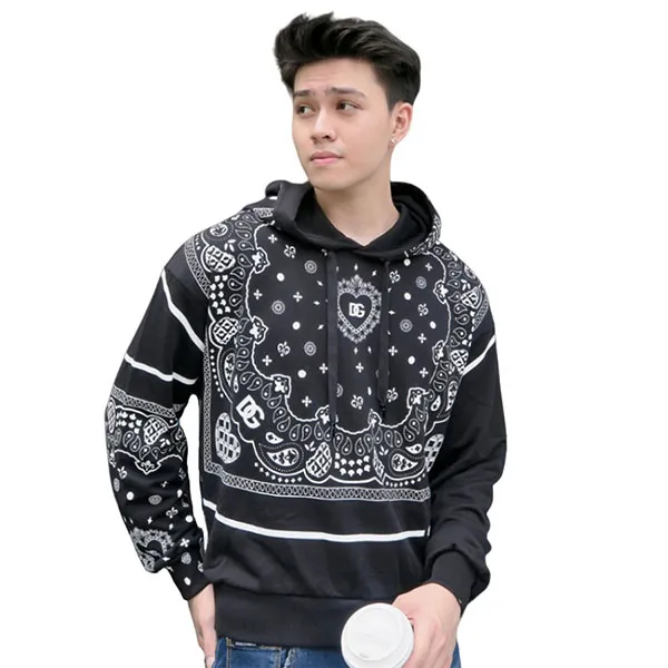 Áo Hoodie Nam Dolce & Gabbana D&G Black Banada Jersey Printed G9XN7T G7C9Z S9000 Màu Đen - Thời trang - Vua Hàng Hiệu