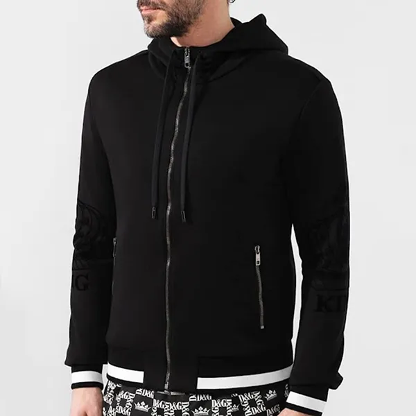Áo Hoodie Nam Dolce & Gabbana D&G Track Jackets Màu Đen Size 48 - Thời trang - Vua Hàng Hiệu