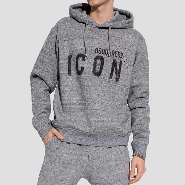 Áo Hoodie Nam Dsquared2 Grey With ICON Logo Printed S79GU0057 S25477 Màu Xám - Thời trang - Vua Hàng Hiệu