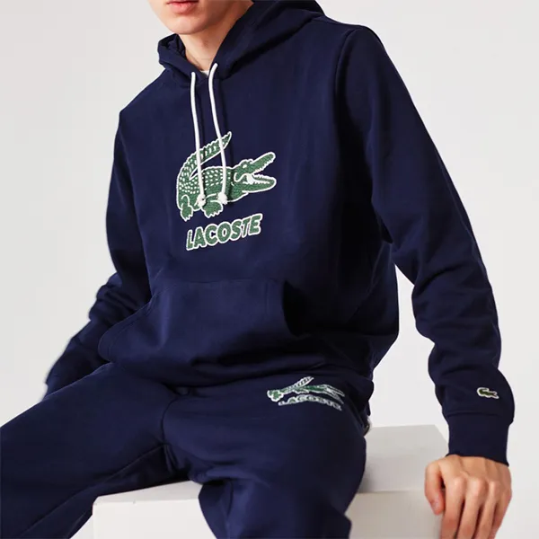 Áo Hoodie Nam Lacoste Men's Fleece SH0064 51 166 Màu Xanh Navy Size L - Thời trang - Vua Hàng Hiệu