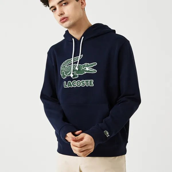 Áo Hoodie Nam Lacoste Men's Fleece SH0064 51 166 Màu Xanh Navy Size L - Thời trang - Vua Hàng Hiệu