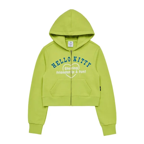 Áo Hoodie Nữ Acmé De La Vie ADLV Hello Kitty Lettering Màu Xanh - Thời trang - Vua Hàng Hiệu