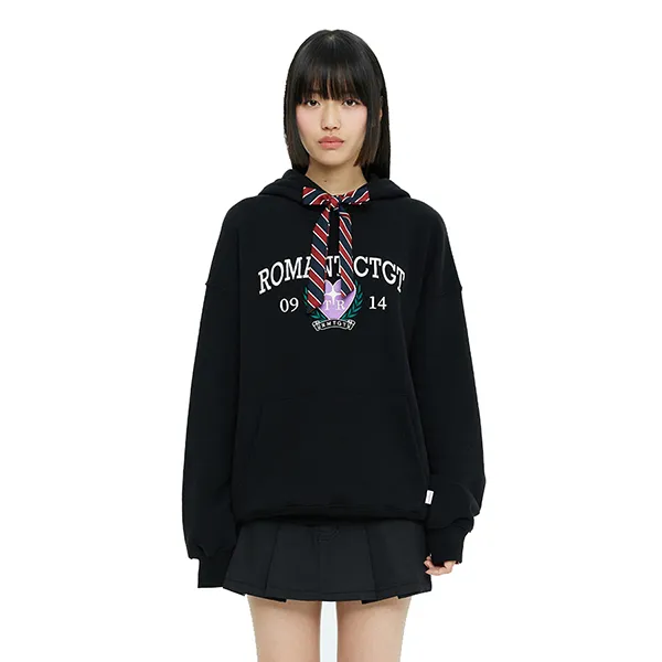 Áo Hoodie Romantic Crown Heart Scarf Ribbon Màu Đen Free Size