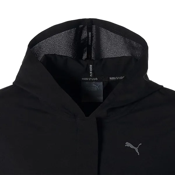 Áo Khoác Gió Dáng Dài Nữ Puma Studio Wear 521914 Women's Windbreaker Jacket Studio Wear Black Màu Đen Size M - Thời trang - Vua Hàng Hiệu