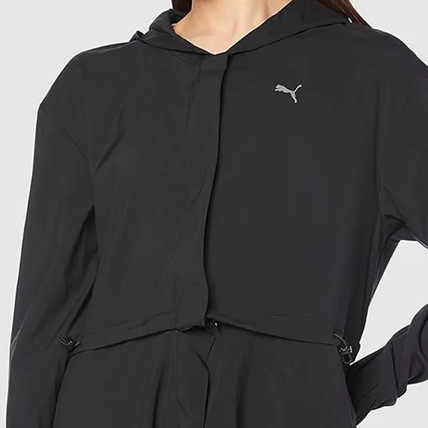 Áo Khoác Gió Dáng Dài Nữ Puma Studio Wear 521914 Women's Windbreaker Jacket Studio Wear Black Màu Đen Size M - Thời trang - Vua Hàng Hiệu