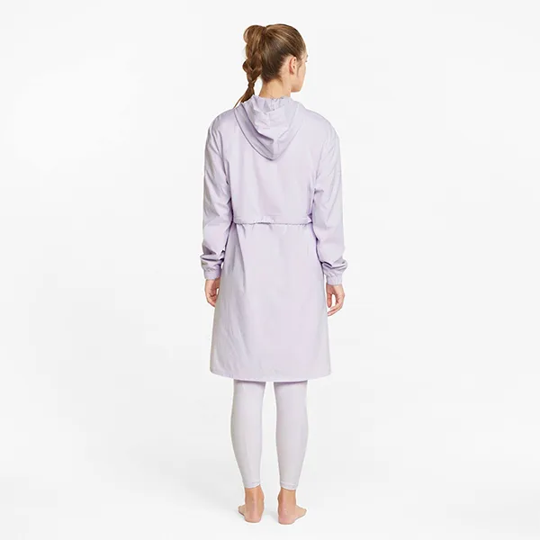 Áo Khoác Gió Dáng Dài Nữ Puma Studio Wear 521914 Women's Windbreaker Jacket Studio Wear Màu Tím Size M