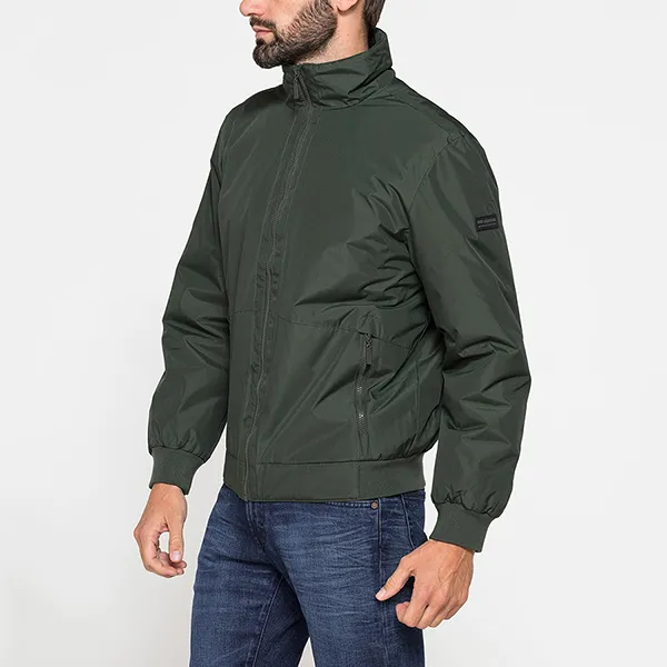 Áo Khoác Gió Nam Carrera Jeans Lót Nỉ Jacket With Fleece Lining 408B1425A_798 Màu Xanh Green Size L
