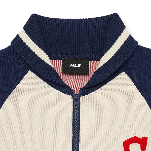 Áo Khoác Len Nữ MLB Varsity Cleveland Guardians 3FKCV0134-45NYS Màu Xanh Navy Size S