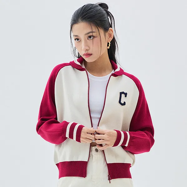 Áo Khoác Len Nữ MLB Varsity Cleveland Guardians 3FKCV0134-45WIS Màu Đỏ Size M - Thời trang - Vua Hàng Hiệu