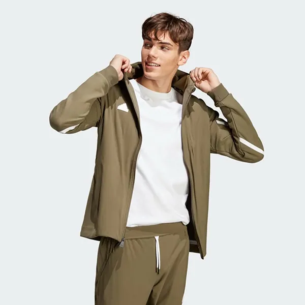 Áo Khoác Nam Adidas Designed 4 Gameday Premium Full Zip Track Top IC8041 Màu Xanh Olive Size M