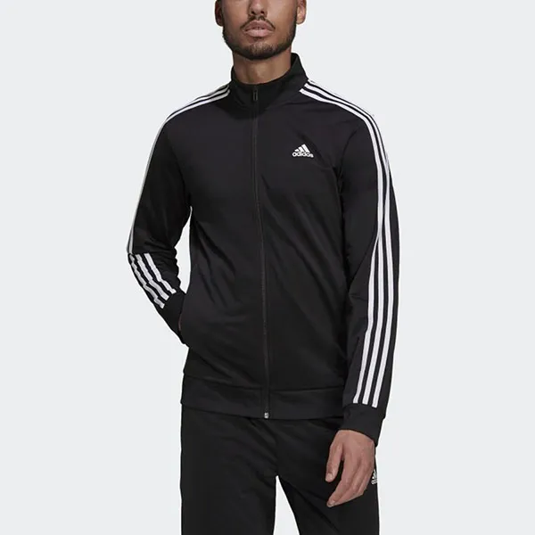 Áo Khoác Nam Adidas Essentials Warm Up 3 Stripes Track Top H46099 Màu Đen Size M - Thời trang - Vua Hàng Hiệu