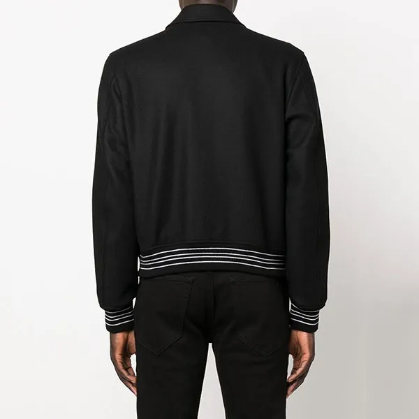 Áo Khoác Nam Amiri Black Bones Varsity Bomber MOS002001 Màu Đen - Thời trang - Vua Hàng Hiệu