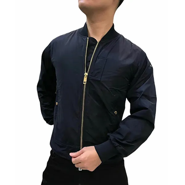 Áo Khoác Nam Burberry With Gold Zip 8061650 Màu Xanh Navy Size 44 - Thời trang - Vua Hàng Hiệu