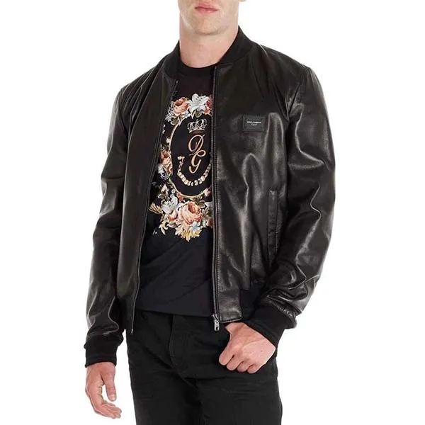 Áo Khoác Nam Dolce & Gabbana D&G Black Logo Jacket Màu Đen Size 48