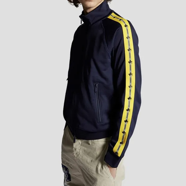 Áo Khoác Nam Dsquared2 With Yellow Tape Embroidered S74HG0106 S25497 Màu Xanh Navy - Thời trang - Vua Hàng Hiệu