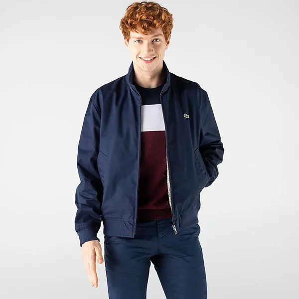 Áo Khoác Nam Lacoste Men’s Water-Resistant Cotton Zip Jacket BH1045 00 166 Màu Xanh Navy Size 52 - Thời trang - Vua Hàng Hiệu