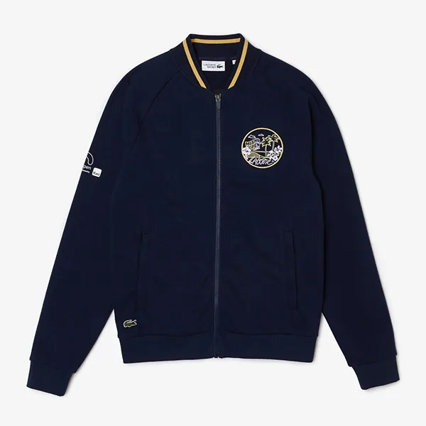 Áo Khoác Nam Lacoste Miami Open Croc Graphic Jacket SH8222 51 144 PC04 Màu Xanh Navy Size XXS
