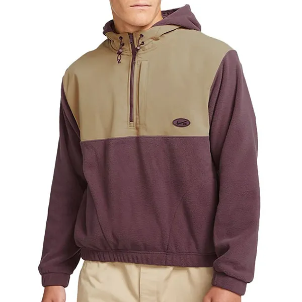 Áo Khoác Nam Nike SB Men's Skate Jacket Fleece Half Zip Street DA4224 646 Màu Tím Be Size M